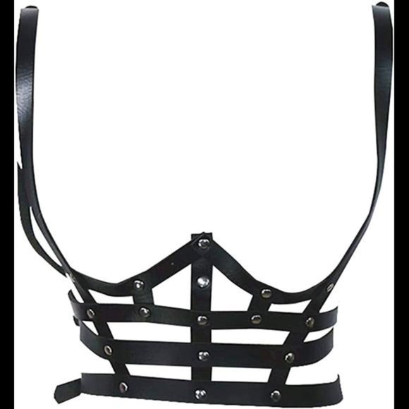 Women’s Leather Straps Body Chest Harness Caged Punk Waist Belts Adjustable main image 6